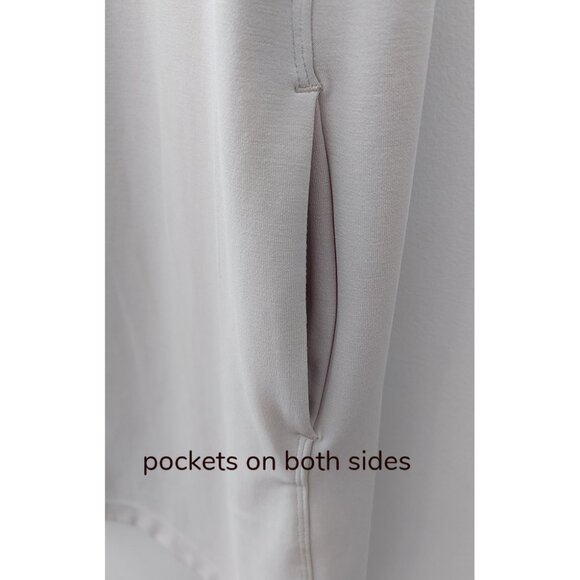 Athleta Seasoft Tank Dress S petite SP in abalone grey (bone beige tone) casual - Picture 9 of 11